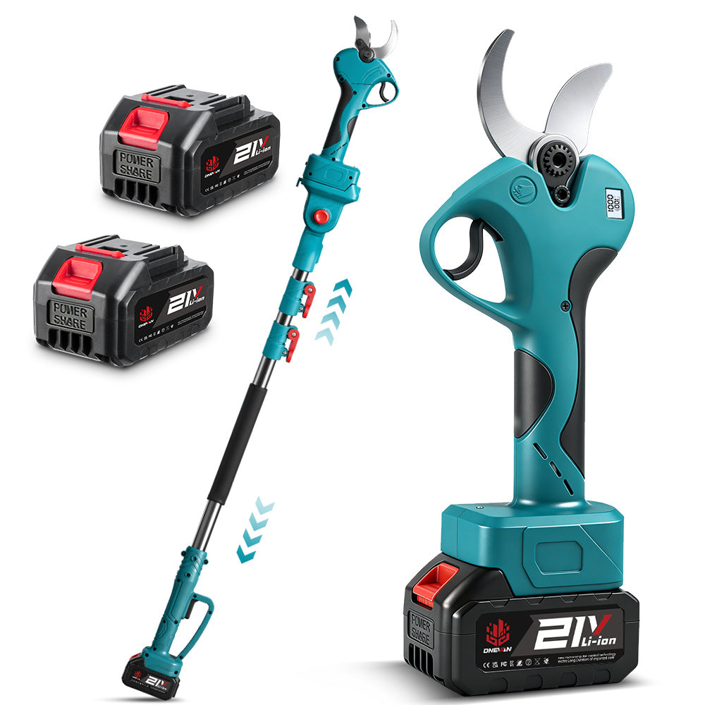 ONEVAN 45mm Brushless Cordless Electric Pruning Shears With 2m Telescoping Pole