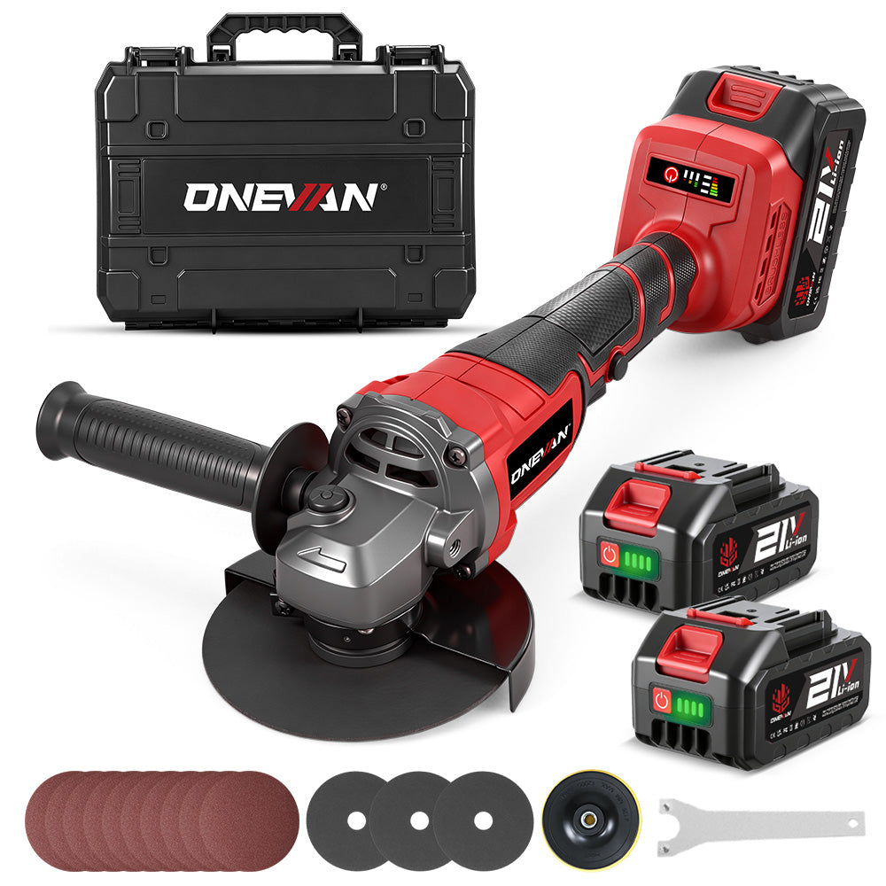 ONEVAN 125mm Brushless Cordless Angle Grinder 3 Gears | For Makita 18V Battery