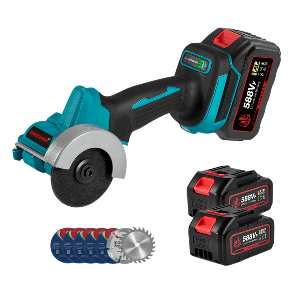 ONEVAN 76mm Brushless Cordless Angle Grinder | For Makita 18V Battery