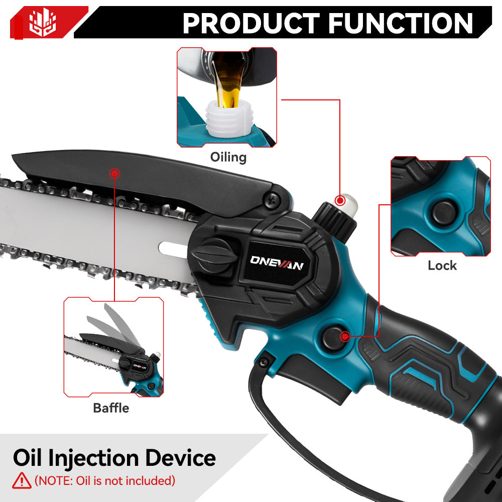 ONEVAN 8" Brushless Pole Saw Kit – 1.7m Extendable