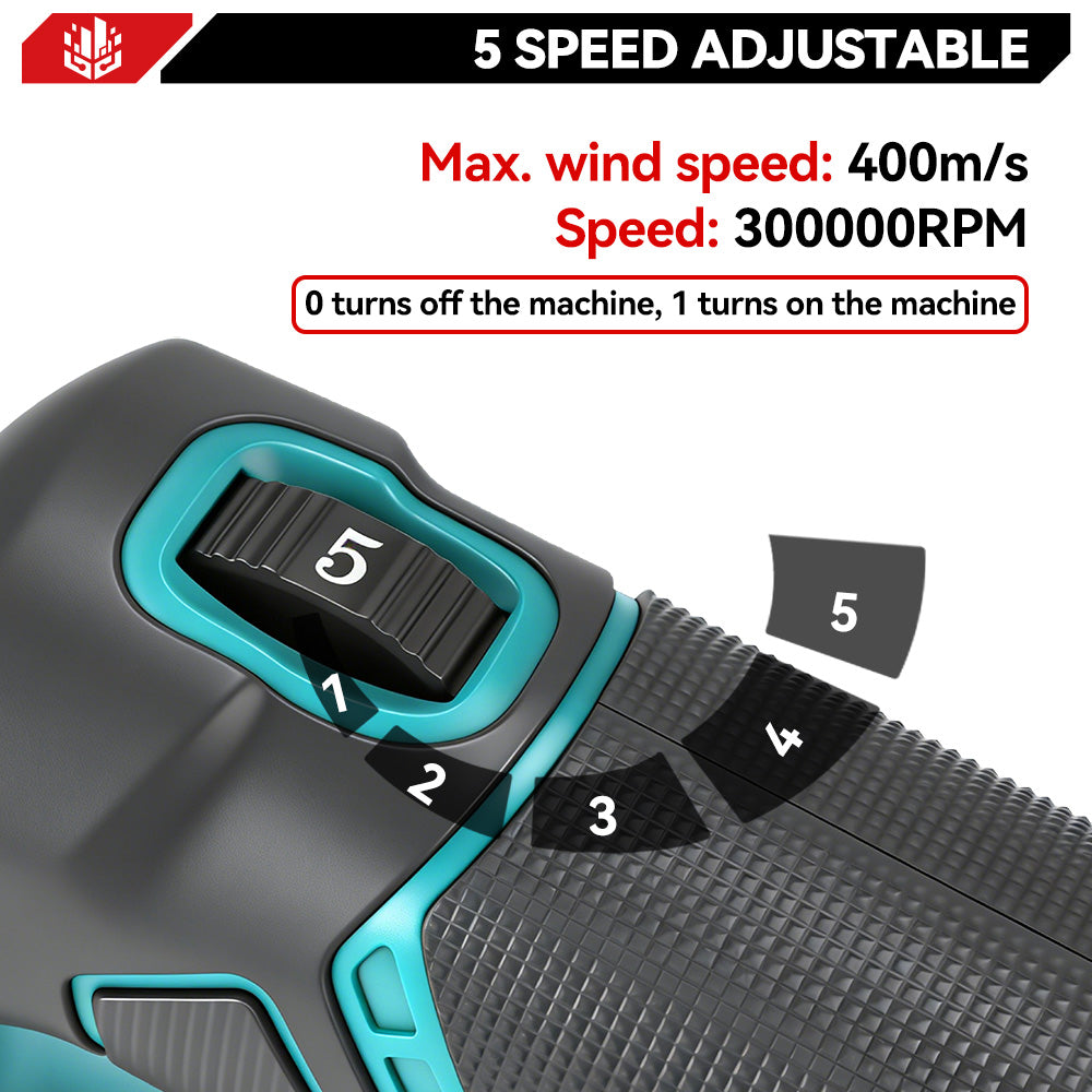 ONEVAN Brushless Turbo Jet Blower Fan – 180M/S High-Speed Detachable Car Dryer & Dust Blower | For Makita 18V Battery