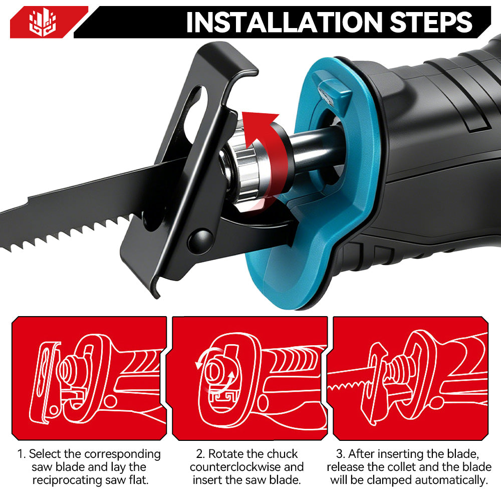 ONEVAN 32mm Variable Speed Cordless Reciprocating Saw | For Makita 18V Battery