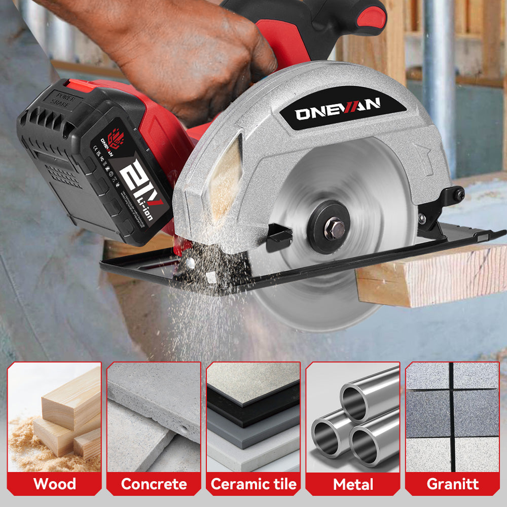 ONEVAN 180mm 7 Inch Brushless Cordless Circular Saw | For Makita 18V Battery