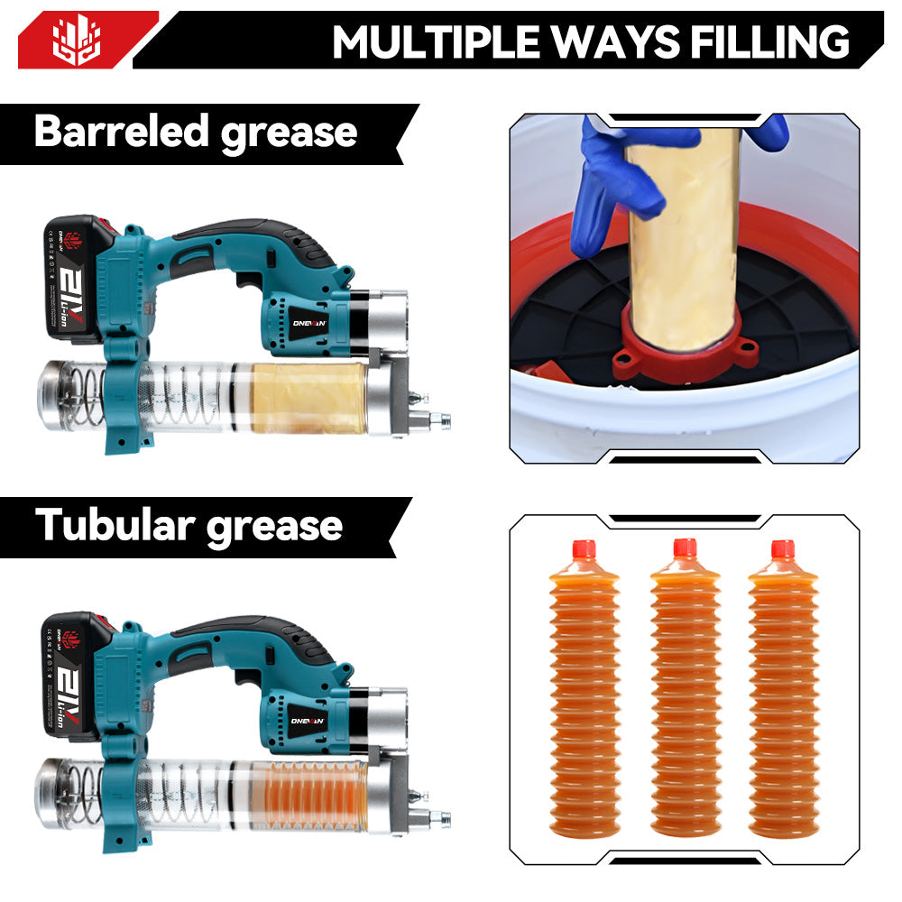 ONEVAN 10000PSL Cordless Electric High-Pressure Car Grease Gun | For Makita 18V Battery