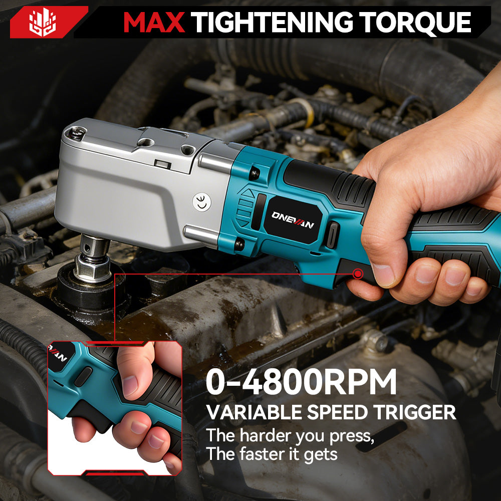 ONEVAN 1/2'' 1000N·m Brushless Cordless Ratchet Wrench | For Makita 18V Battery