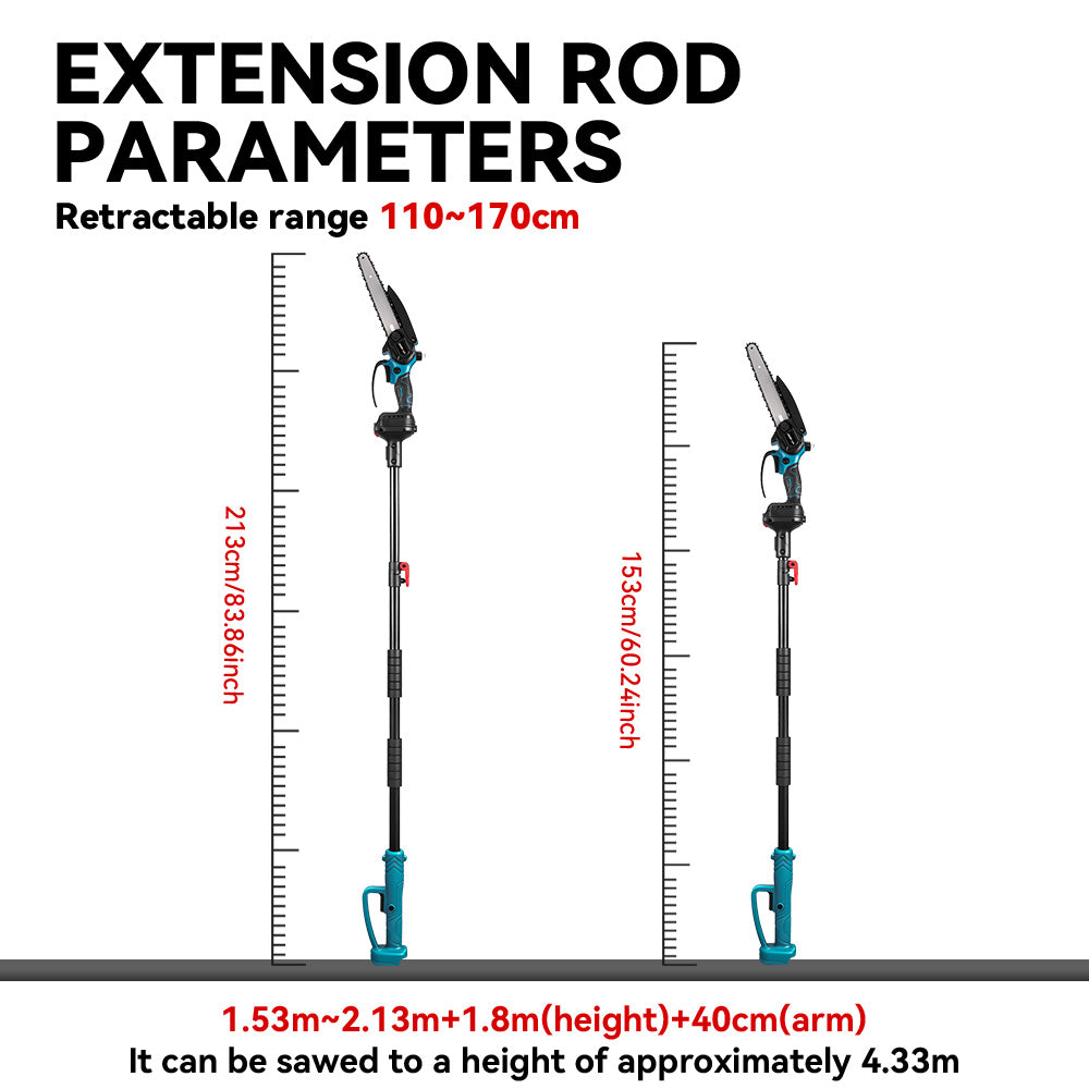 ONEVAN 8" Brushless Pole Saw Kit – 1.7m Extendable