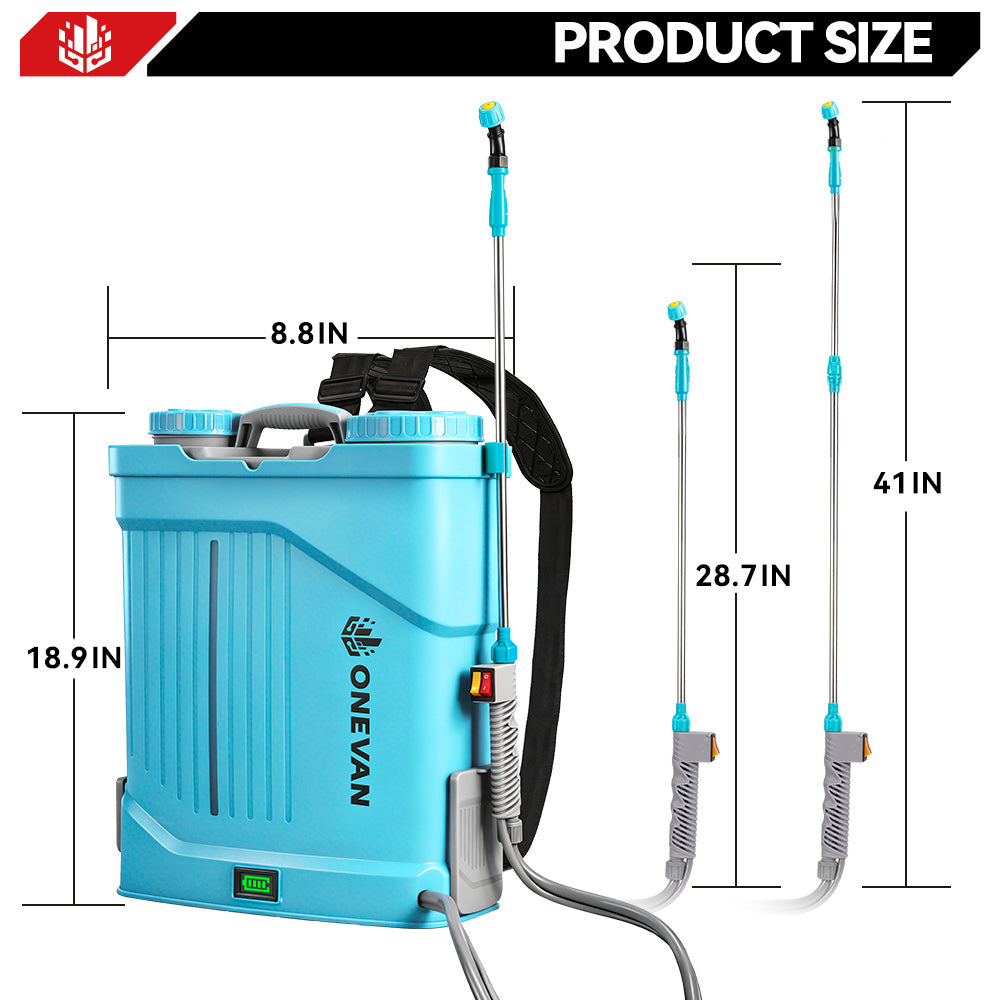 ONEVAN 20L Cordless Backpack Sprayer with Mixing Function | For Makita 18V Battery