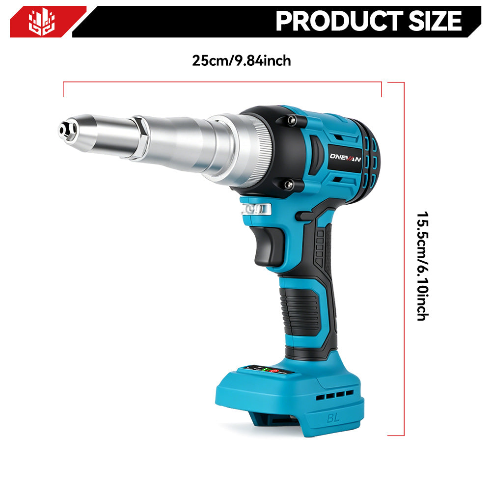 ONEVAN 20000N Brushless Cordless Rivet Gun | For Makita 18V Battery