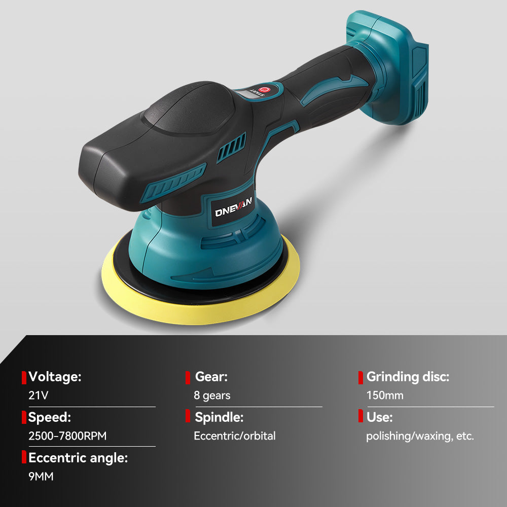 ONEVAN 1/2" 1200N·m Brushless Impact Wrench & Polishing Machine 2‑Pc. Combo Kit 3.0Ah