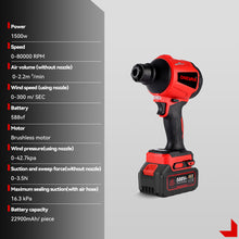 ONEVAN 1500W Inflador multifunción Aspiradora Soplador de polvo inalámbrico | Para batería Makita de 18V
