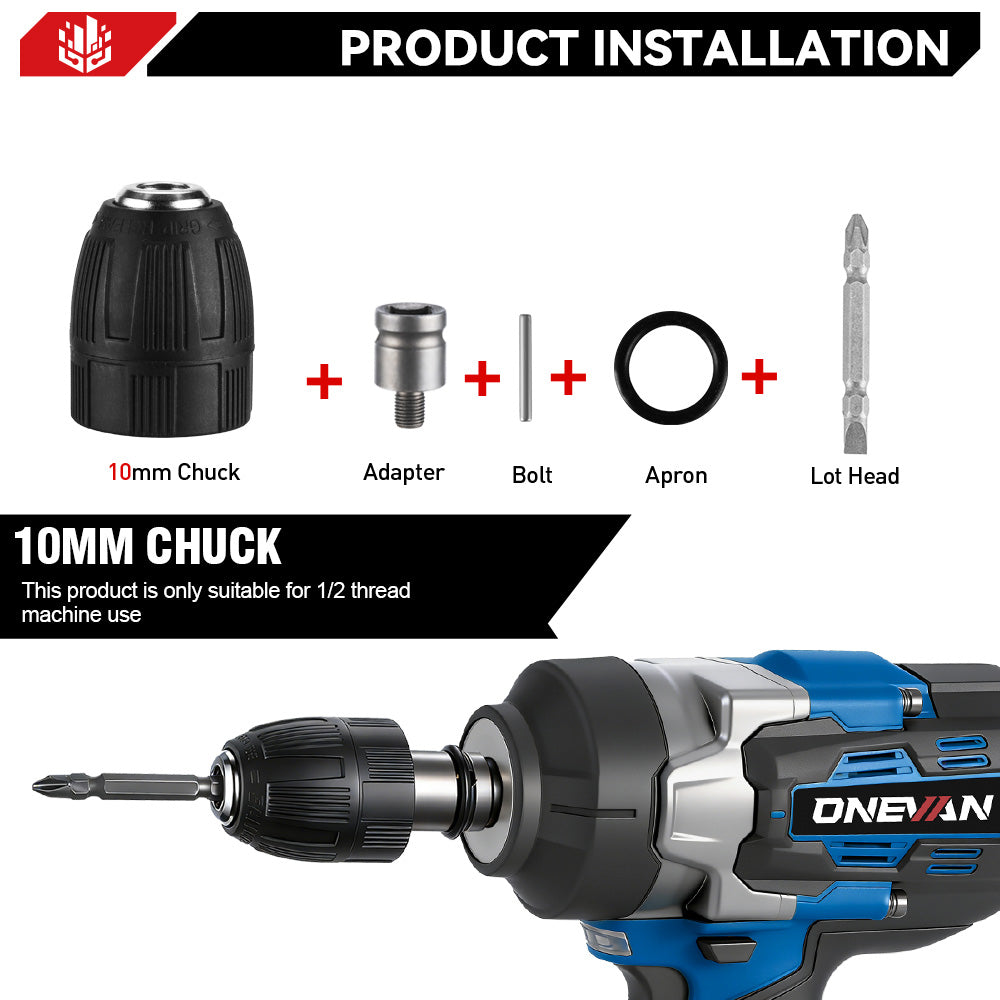 ONEVAN 1/2" 2800N·m Brushless Cordless Impact Wrench(4.5Ah Battery Upgrade – Long Lasting Power) | For Makita 18V Battery