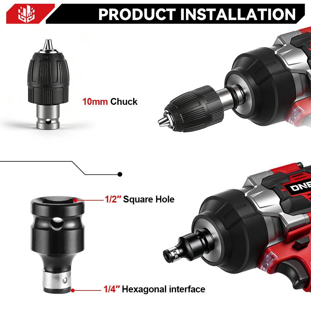 ONEVAN 1/2" 2800N·m Brushless Cordless Impact Wrench(4.5Ah Battery Upgrade – Long Lasting Power) | For Makita 18V Battery