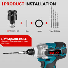 ONEVAN 44-Piece Ratchet Wrench Accessory Set with 1/2 Square Drive Sockets and Combination Kit