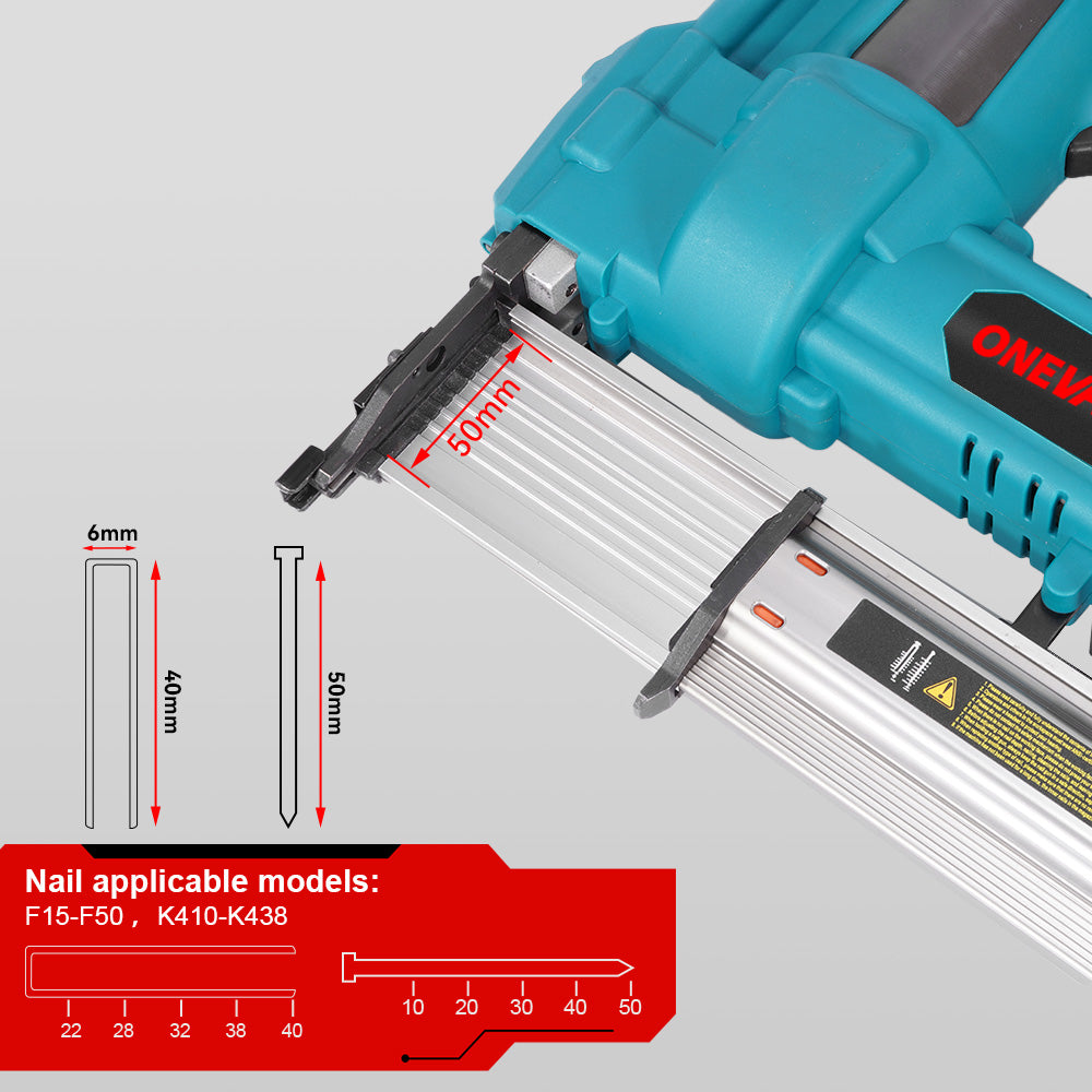 Clavadora y grapadora inalámbrica ONEVAN 2 en 1 sin escobillas | Para batería Makita de 18 V