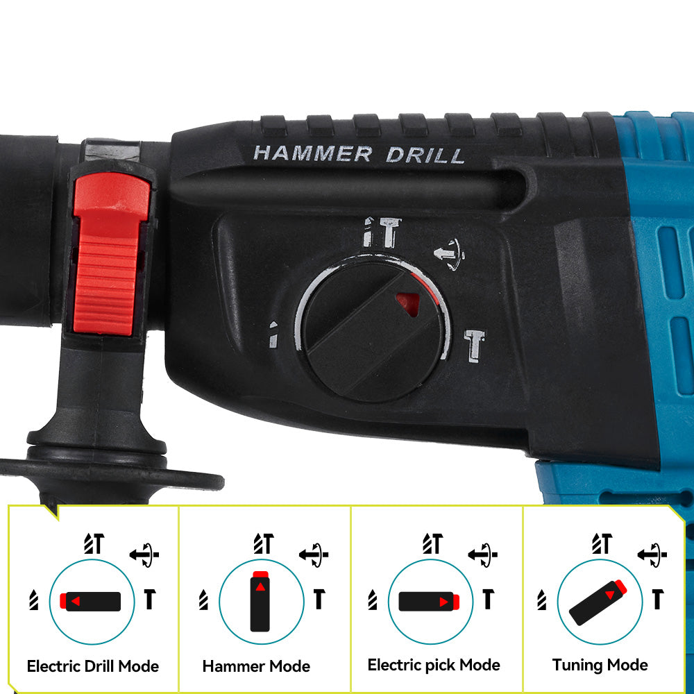 Taladro percutor inalámbrico ONEVAN de 26 mm y 1680 W sin escobillas | Para batería Makita de 18 V