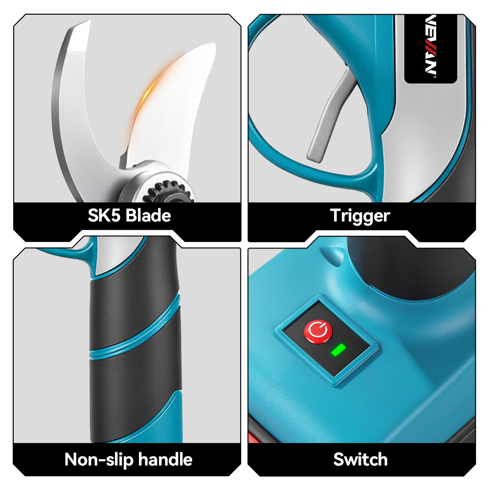 ONEVAN 30mm Brushless Cordless Pruning Shears Kit (2-Speed) | For Makita 18V Battery