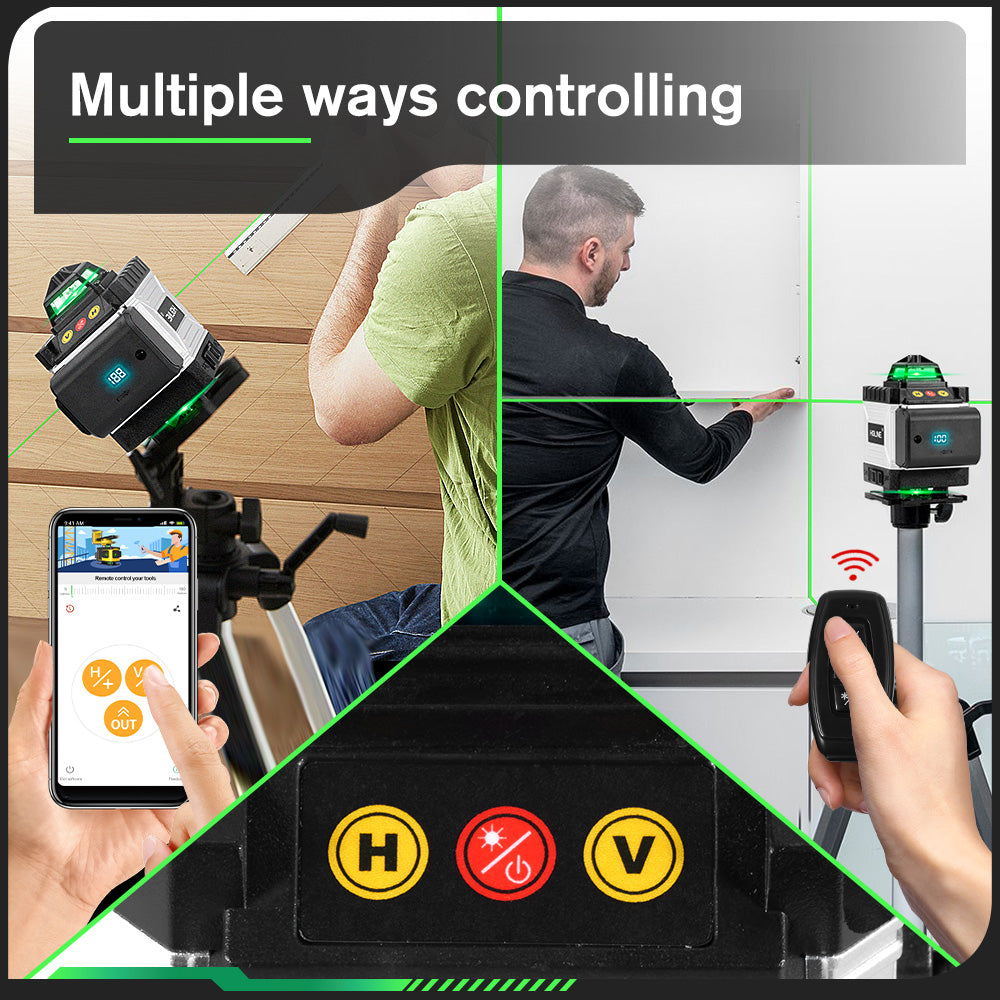 ONEVAN LK-804 Pro 16-Line 4D Green Laser Level | Self-Leveling | 360°
