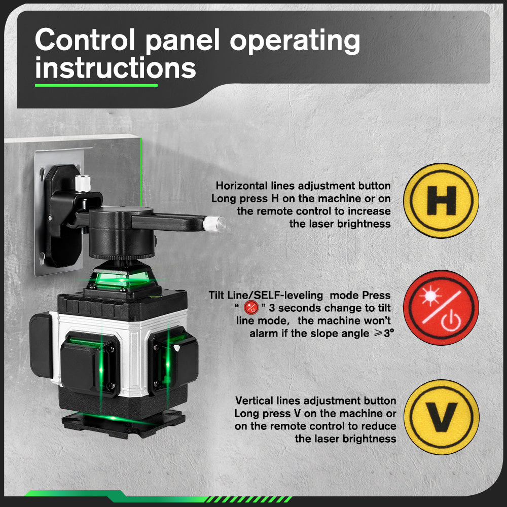 ONEVAN 4D 16-Line Laser Level – Upgraded Version SKU006252 with Tripod & Accessories