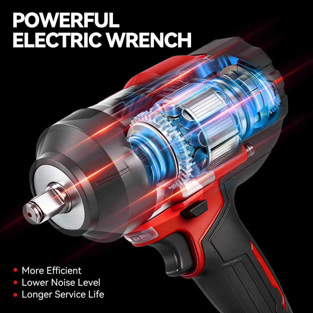 ONEVAN 1/2" 2800N·m Brushless Cordless Impact Wrench(4.5Ah Battery Upgrade – Long Lasting Power) | For Makita 18V Battery