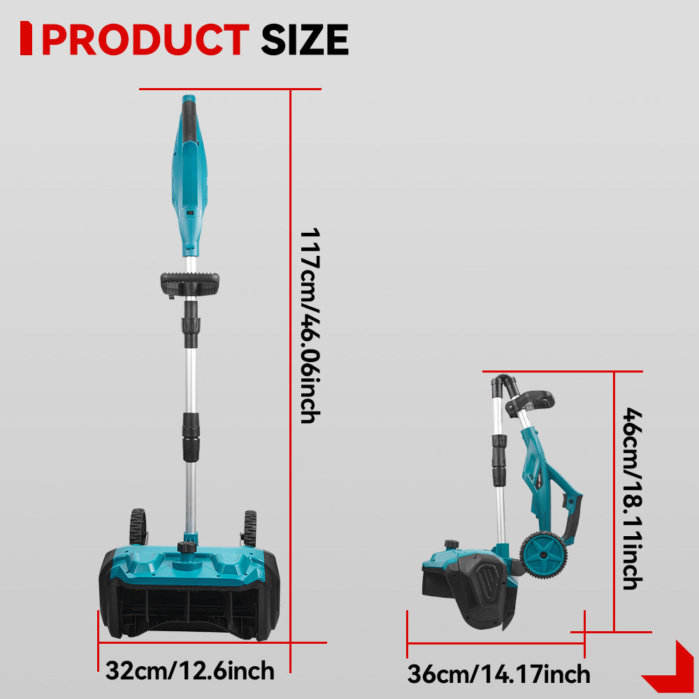 ONEVAN Brushless Cordless Snow Shovel Foldable with Wheels | For Makita 18V Battery