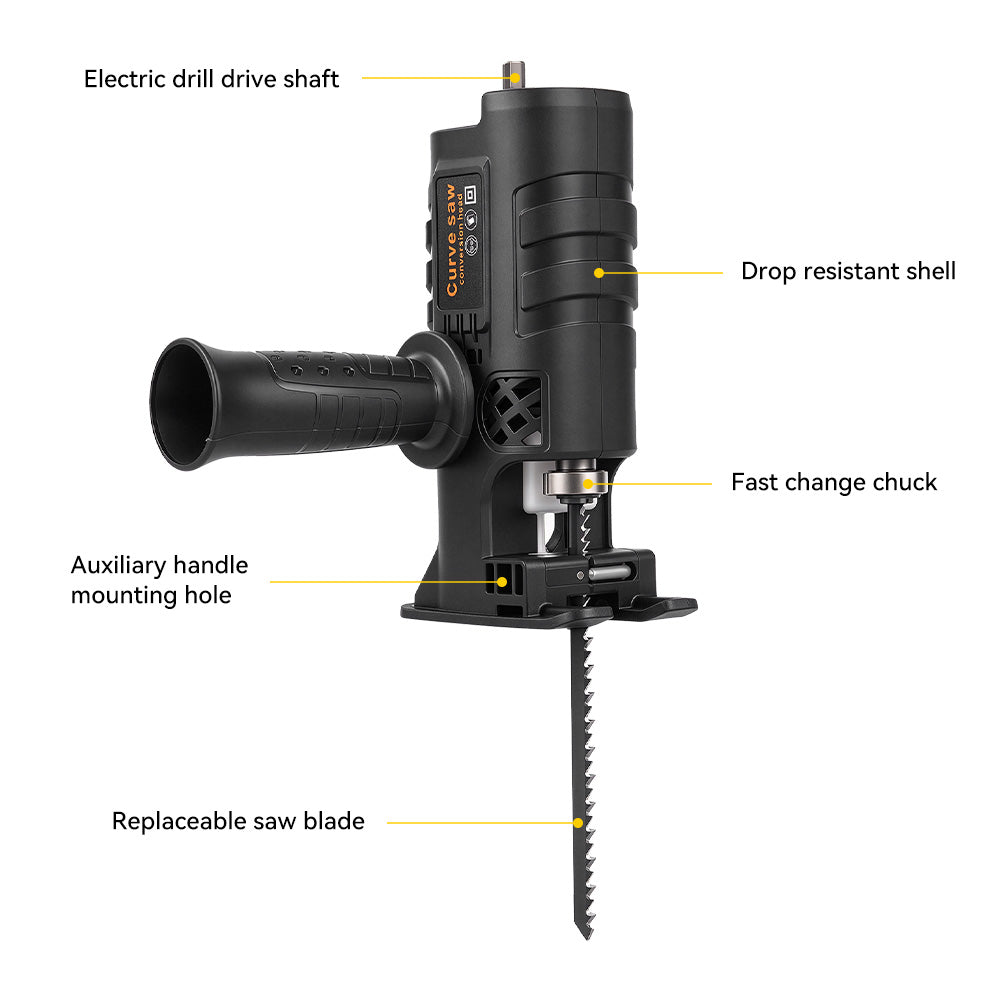 ONEVAN Drill to Reciprocating Saw Conversion Adapter
