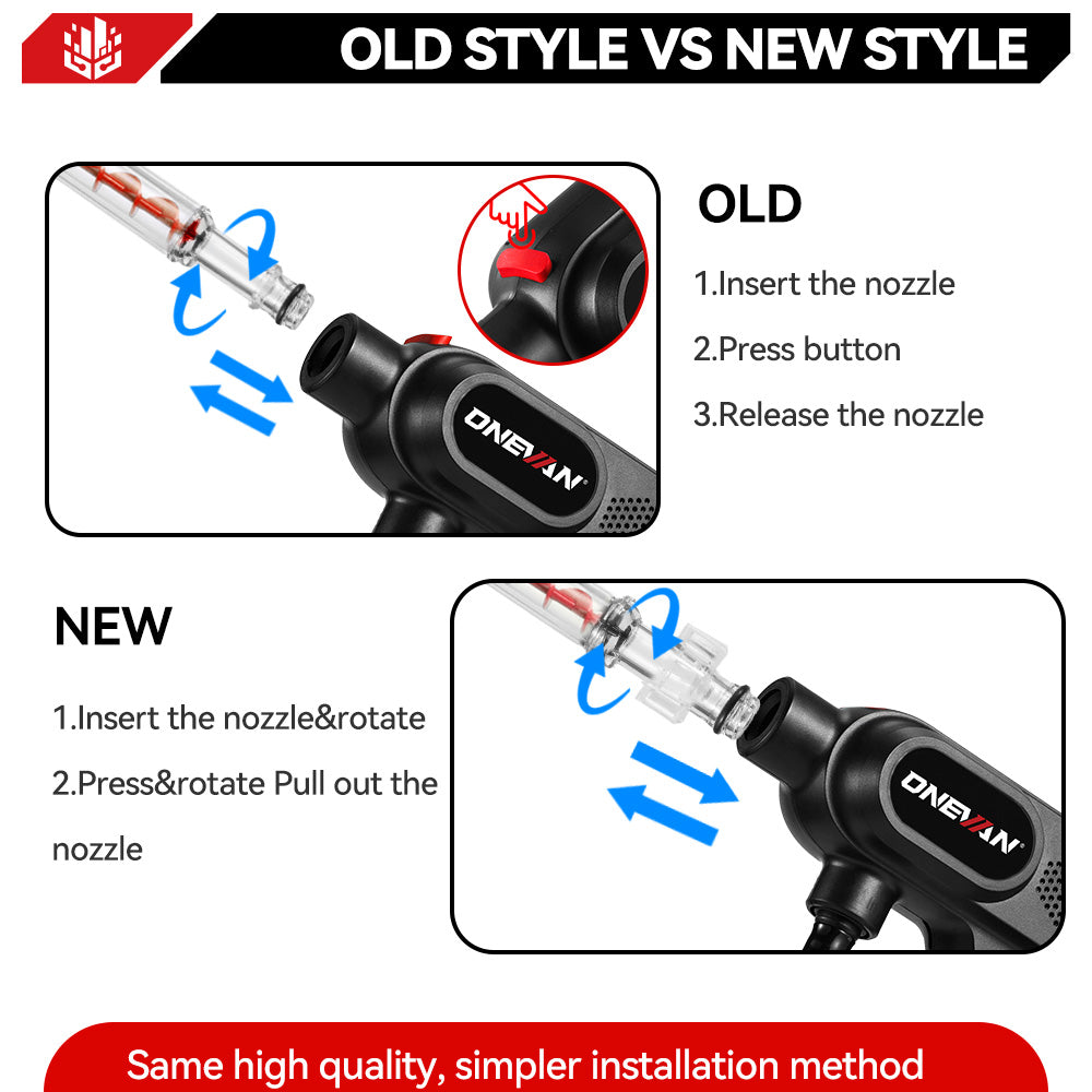 ONEVAN 16Bar (232 PSI) Spiral Boost Cordless High-Pressure Washer | For Makita 18V Battery