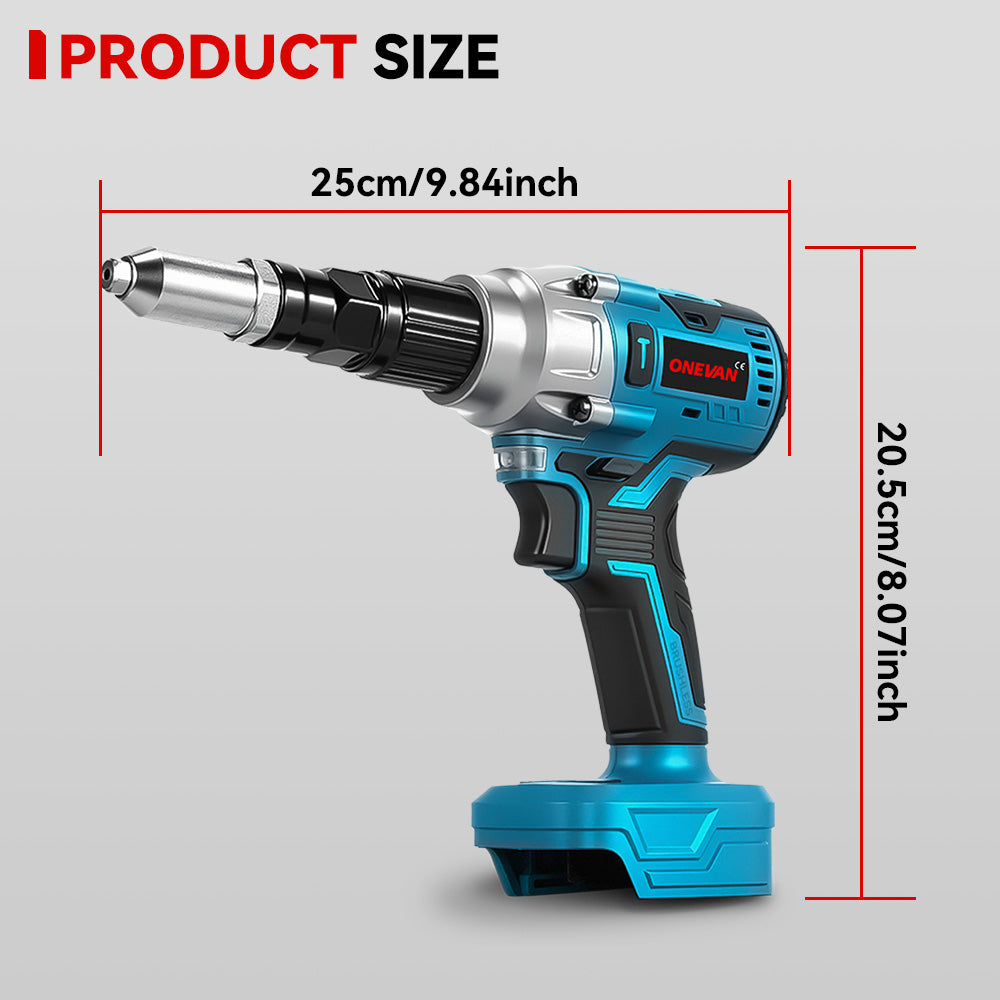 ONEVAN 2.4–5.0mm Cordless Rivet Gun Tool | For Makita 18V Battery
