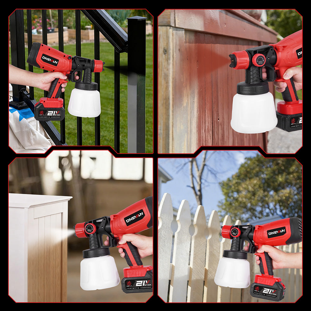 ONEVAN 1400ml Brushed Cordless HVLP Paint Sprayer | For Makita 18V Battery