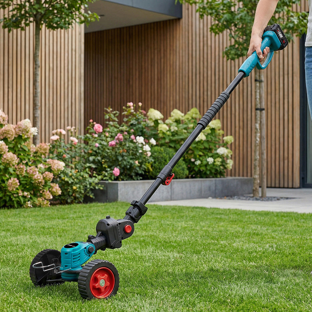 ONEVAN 3-in-1 Cordless Lawn Mower Kit with Blower & Extension Pole | 14cm Cutting Diameter