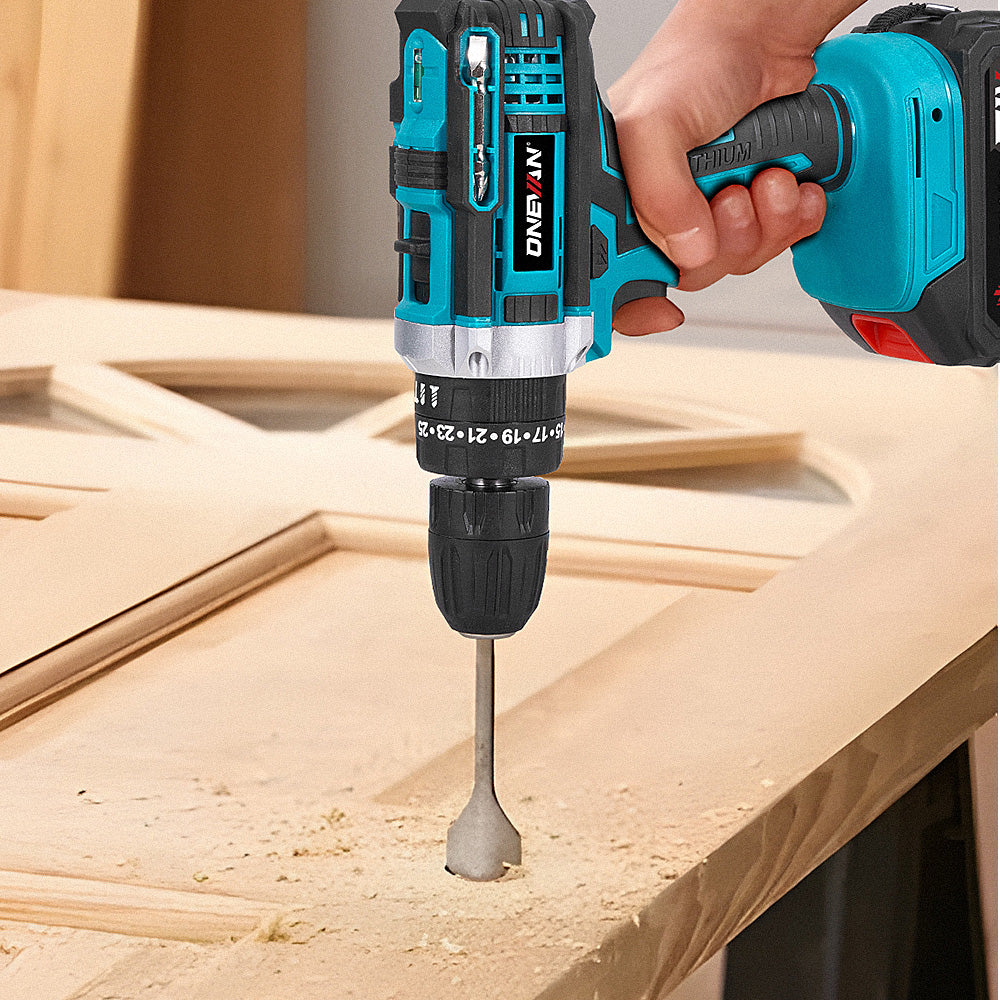ONEVAN 0.8-10mm Cordless Impact Drill Electric Screwdriver Set With 24/34 Accessories | For Makita 18V Battery