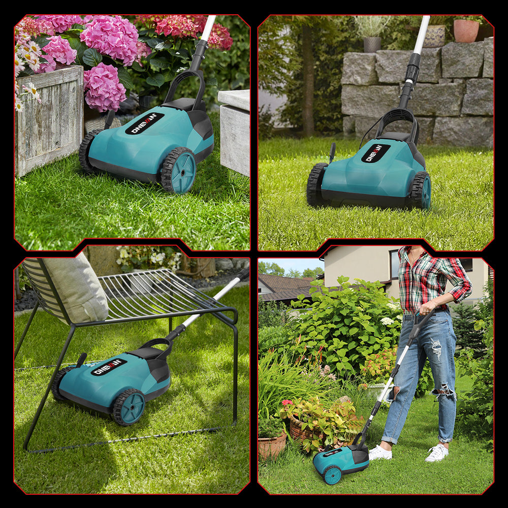 ONEVAN 21 cm Akku-Rasenmäher (bürstenlos) | 3 Schnitthöhenverstellung | Für Makita 18V Akku