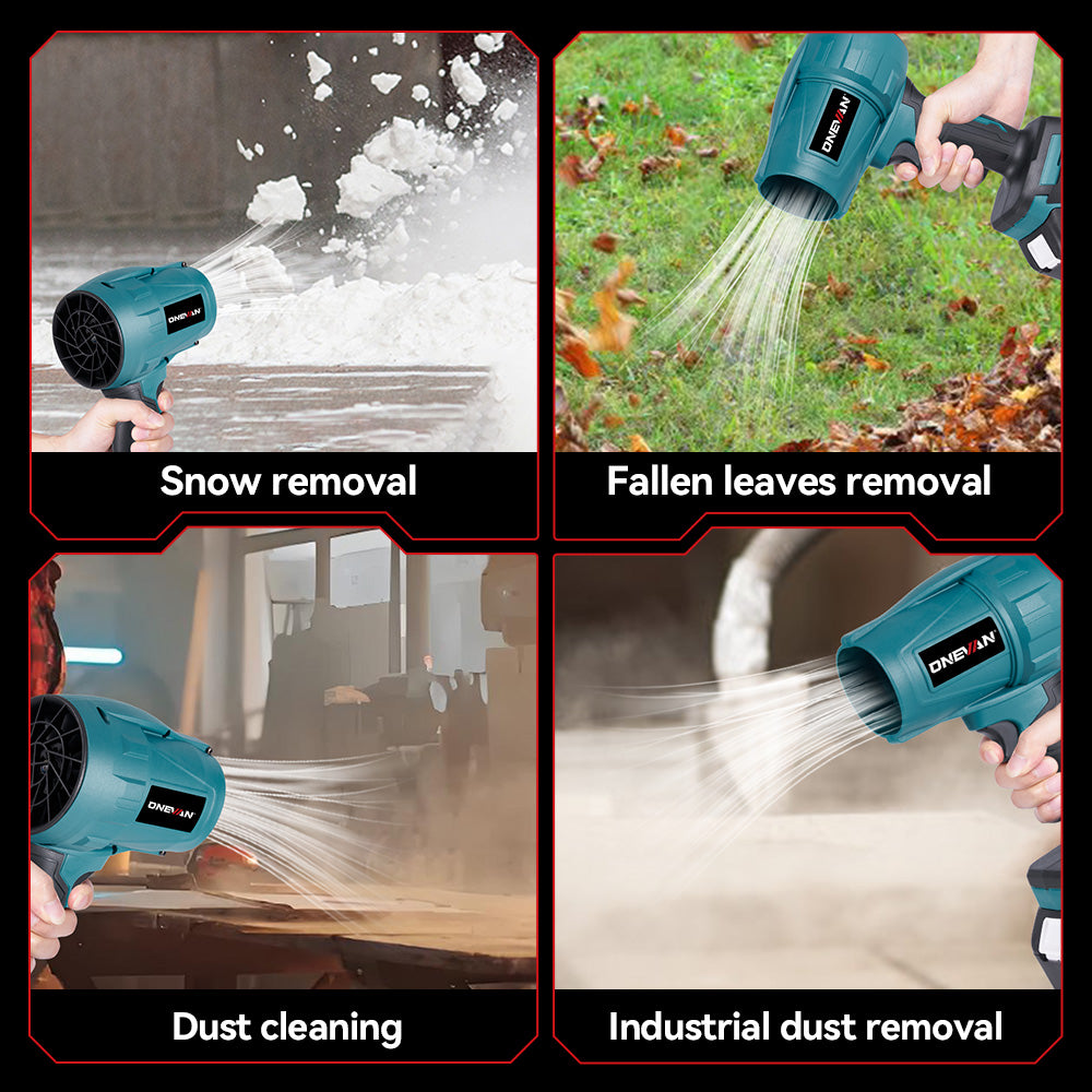 ONEVAN 2 EN 1 Soplador de aire eléctrico potente inalámbrico plegable de mano | Para batería Makita de 18V