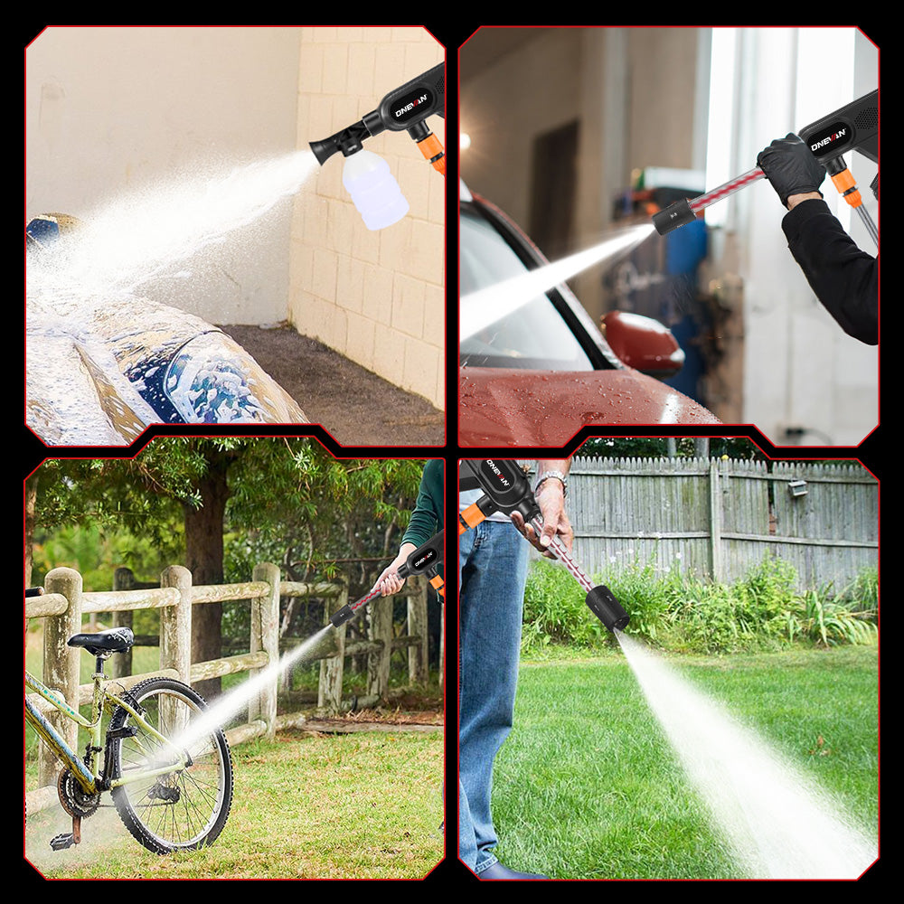 ONEVAN 16Bar (232 PSI) Spiral Boost Cordless High-Pressure Washer | For Makita 18V Battery