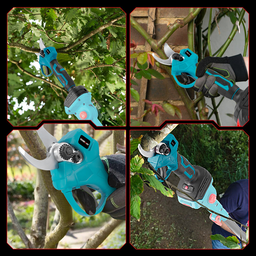 ONEVAN 30mm Brushless Electric Pruning Shear Compatible with Extension Pole