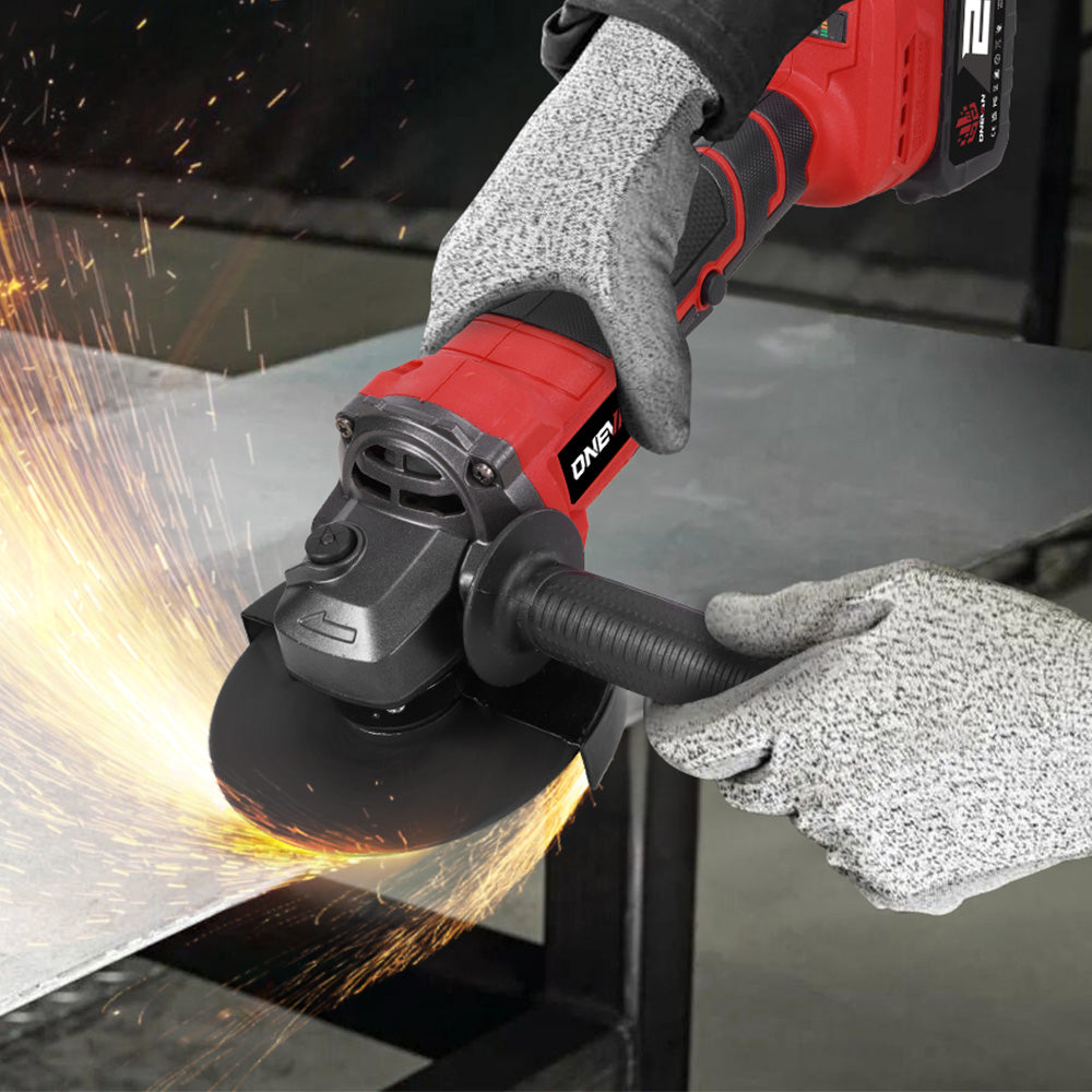ONEVAN 125-mm-Akku-Winkelschleifer mit bürstenlosem Motor und 3 Gängen | Für Makita 18-V-Akku