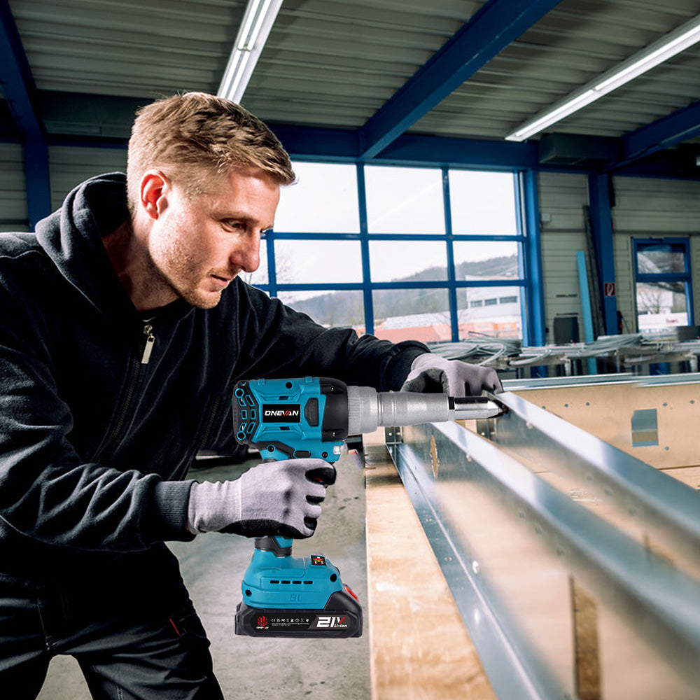 ONEVAN 20000N Brushless Cordless Rivet Gun | For Makita 18V Battery