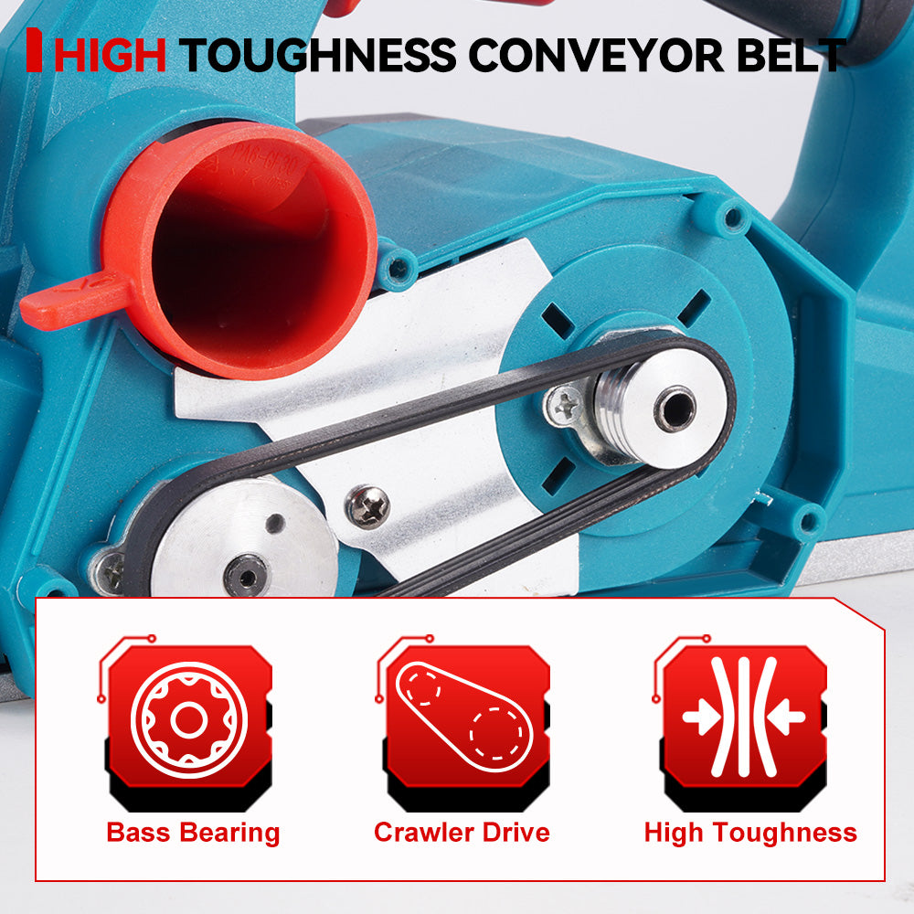ONEVAN Cordless Electric Planer Dual Dust Ports | For Makita 18V Battery