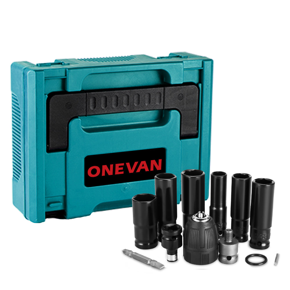Onevan Tool Rack ONEVAN 1800N·m Cordless Wrench Tool Storage Case with 12-Piece Wrench