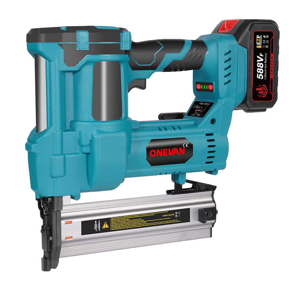 ONEVAN 2 In 1 Brad Nailer & Stapler Cordless Brushless | For Makita 18V Battery