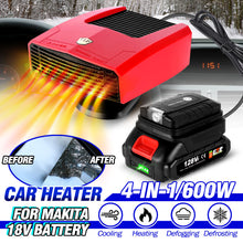 ONEVAN 4 In 1 600W Car Heater Electric Cooling Heating Fan