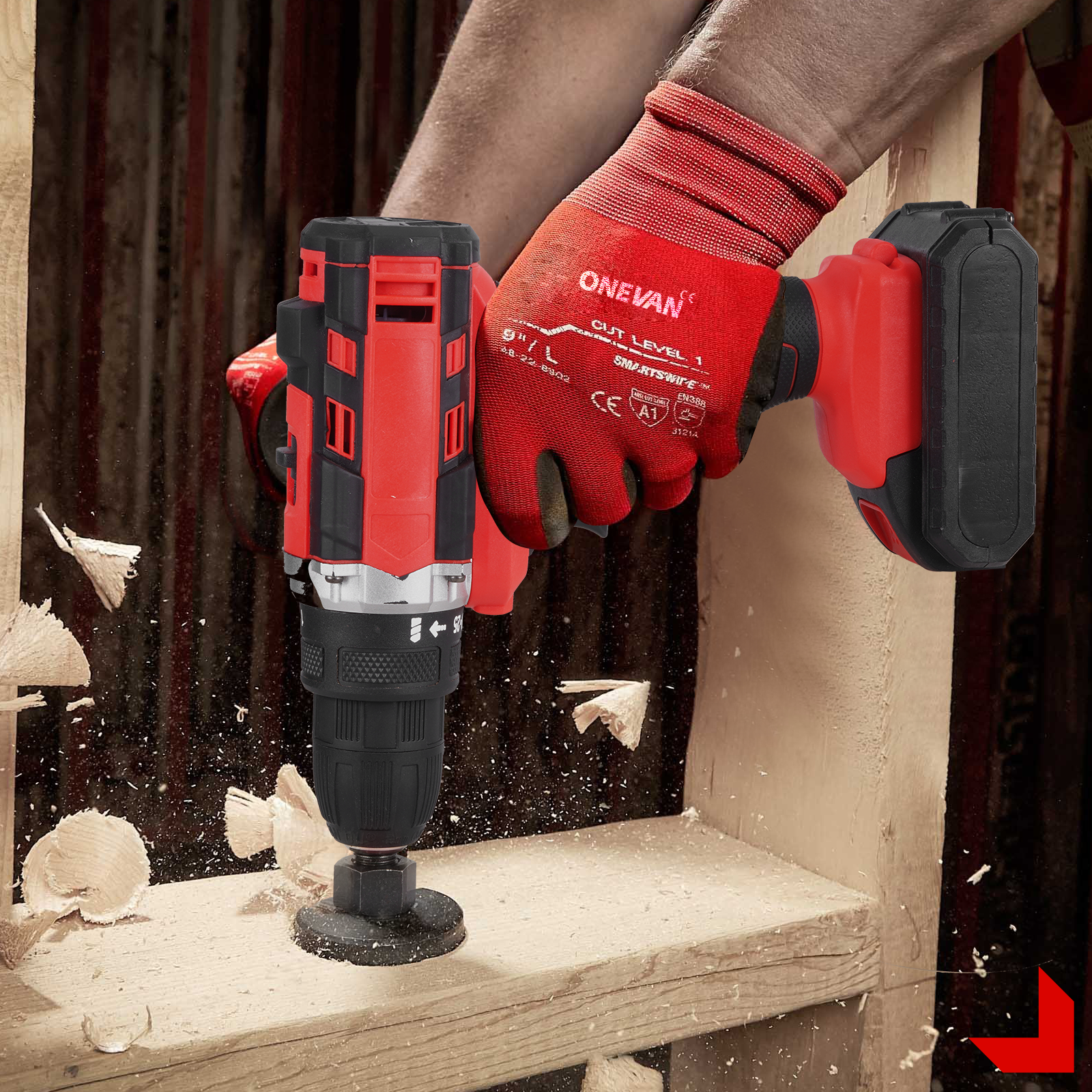 ONEVAN 19-Piece Drill Accessory Kit – Carbon Steel Hole Saws & Combination Sockets