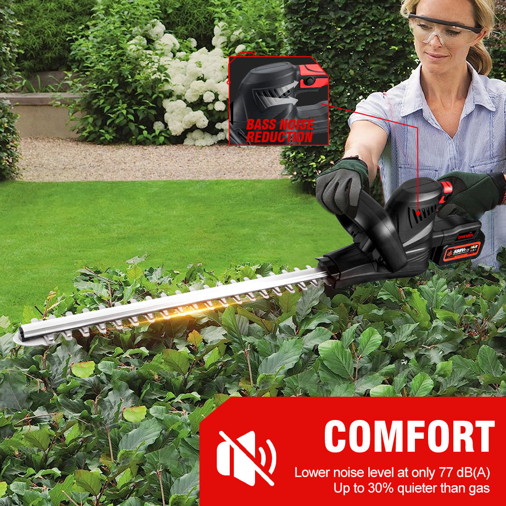 ONEVAN 510mm Cordless Brushless Hedge Trimmer | For Makita 18V Battery