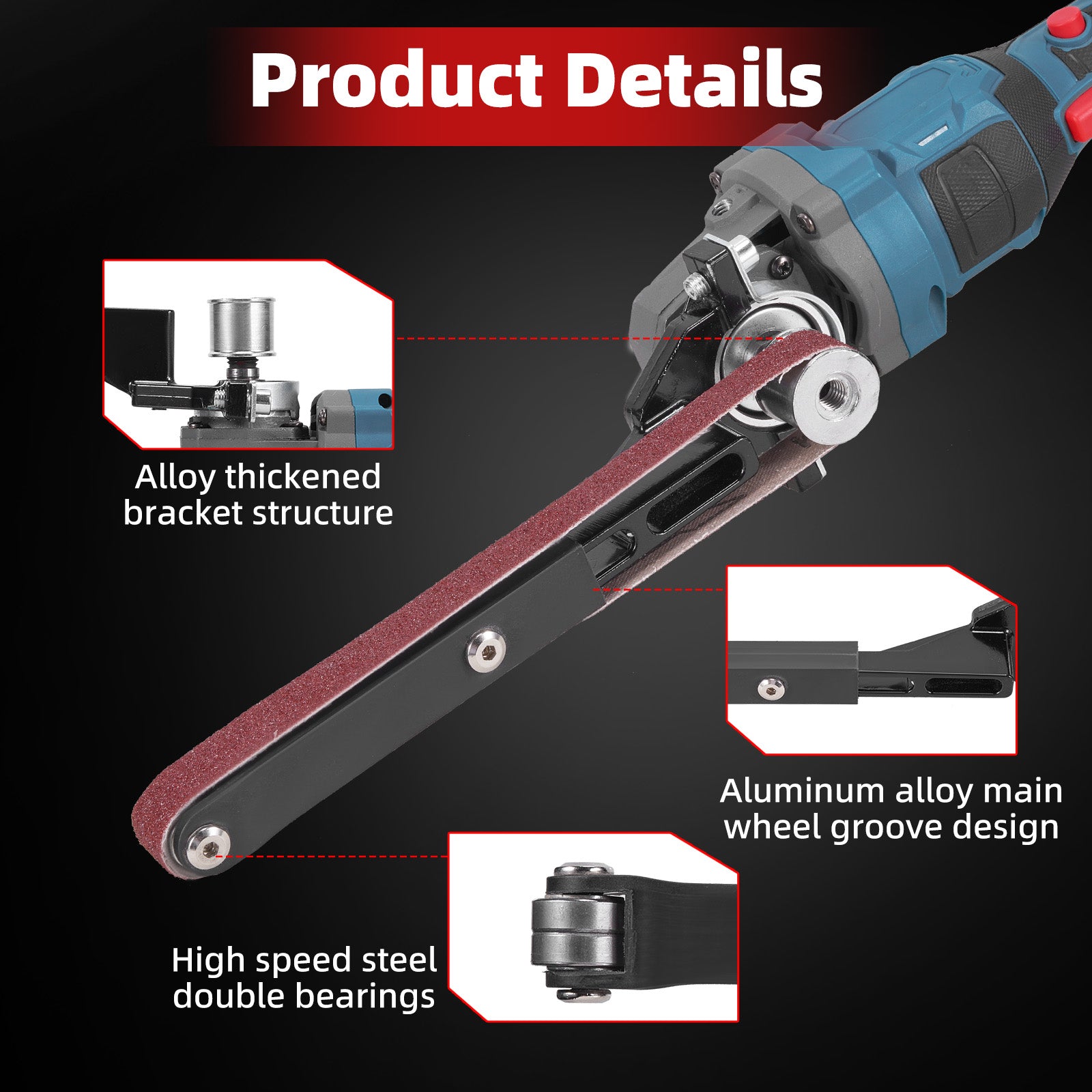 ONEVAN Angle Grinder to Belt Sander Conversion Kit – 10PCS