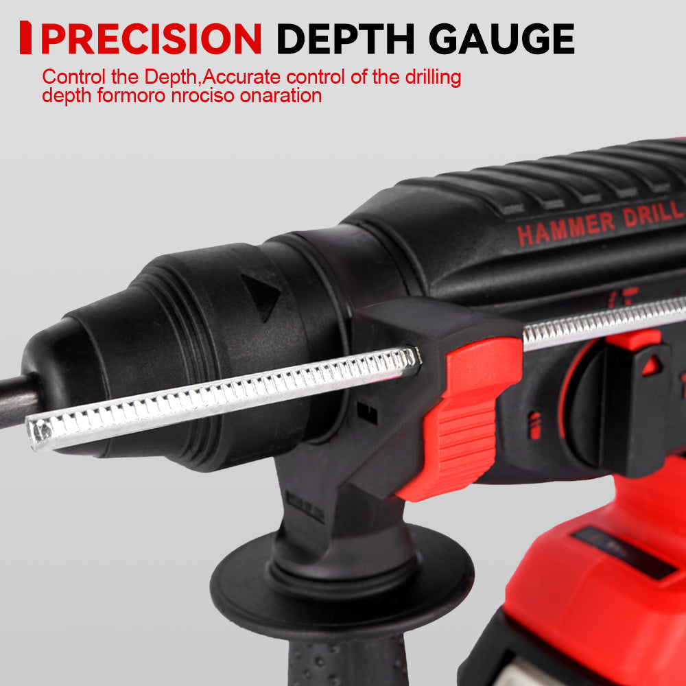 Taladro percutor inalámbrico ONEVAN de 26 mm y 2000 W sin escobillas | Para batería Makita de 18 V
