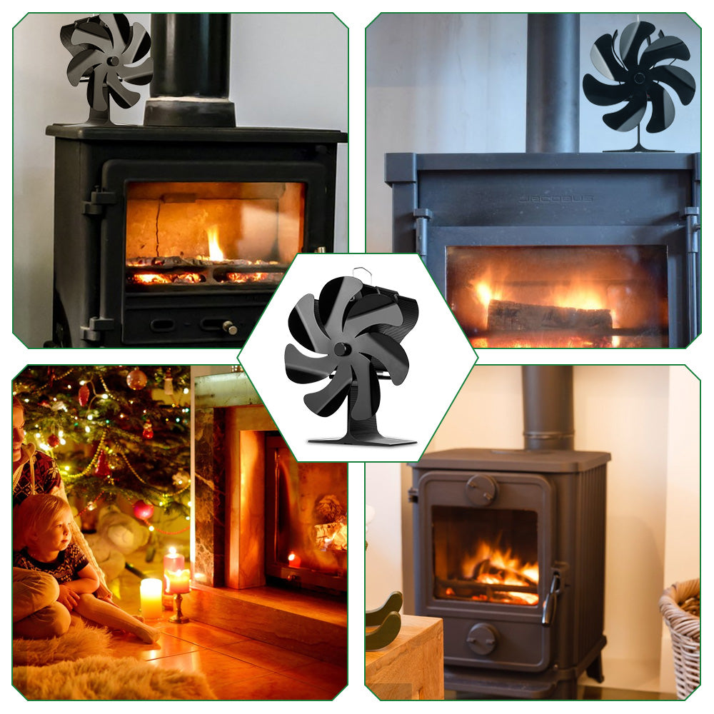 ONEVAN 7-Blade High Temperature Resistant Thermodynamic Fireplace Fan
