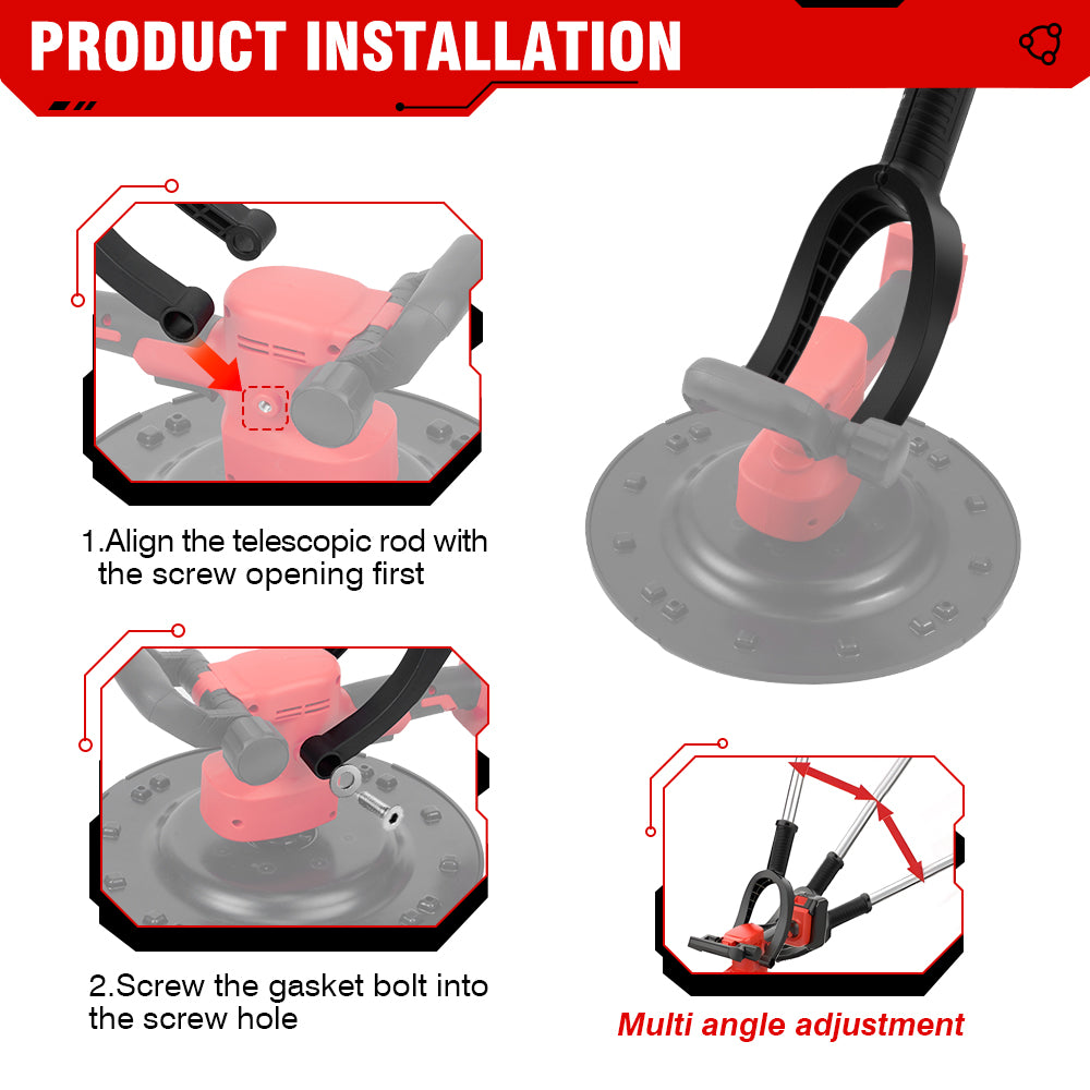 OENVAN Length Adjustable Drywall Sander Extension Bar