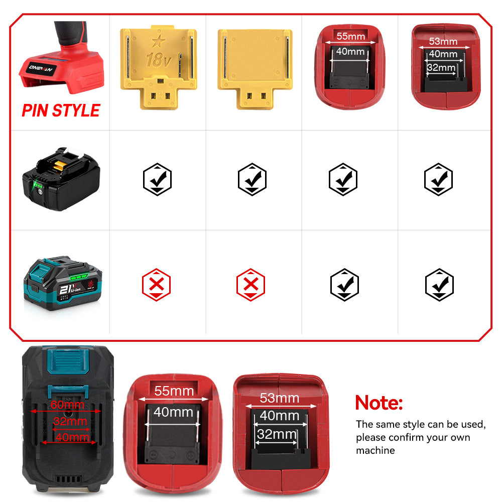 ONEVAN 18V-21V Rechargeable Lithium-Ion Battery 3.0Ah/4.5Ah With Charger