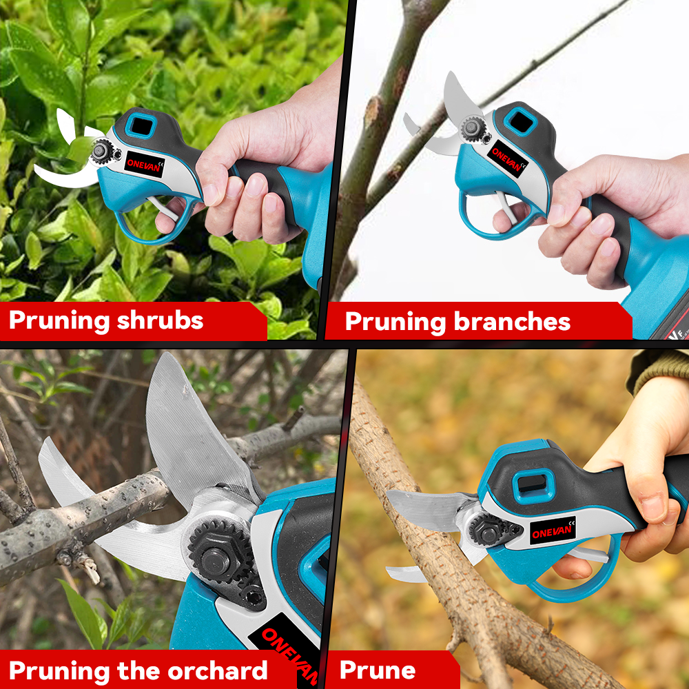 ONEVAN 30mm Brushless Cordless Pruning Shears Kit (2-Speed) | For Makita 18V Battery