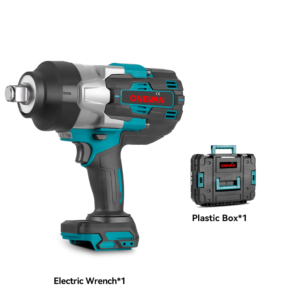 ONEVAN 3/4" 3500N·m Impact Wrench & 1/2'' 1000N·m Ratchet Wrench Brushless Cordless 2‑Pc. Combo Kit 6.0Ah