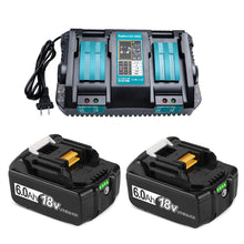 ONEVAN 2 Slot-18V 6.0Ah 9.0Ah Li-Ion Battery Kit for Makita 18V Batteries